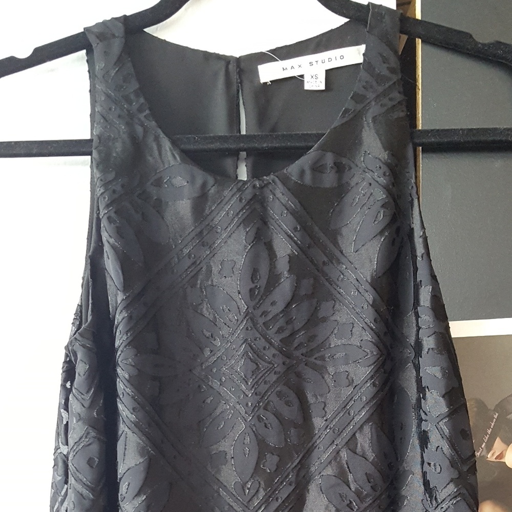 Max Studio Black Embellished Top - Picture 2 of 4